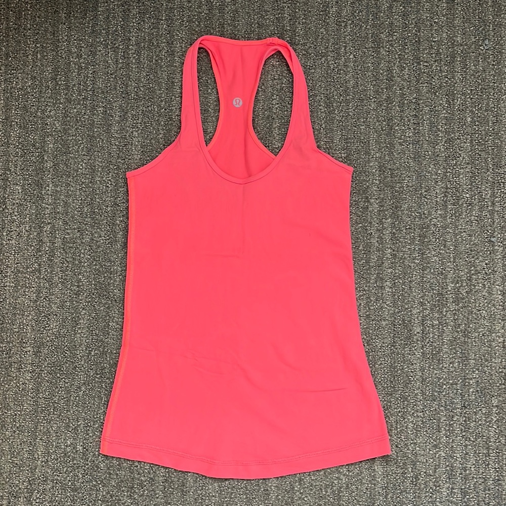 bright pink lululemon tank size 4